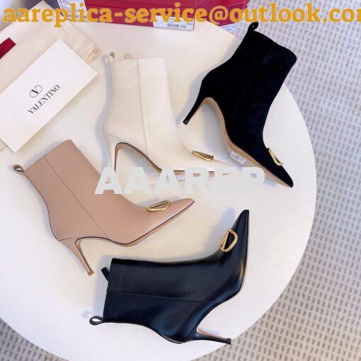 Replica Valentino VLogo 80 Leather Ankle Boots 2