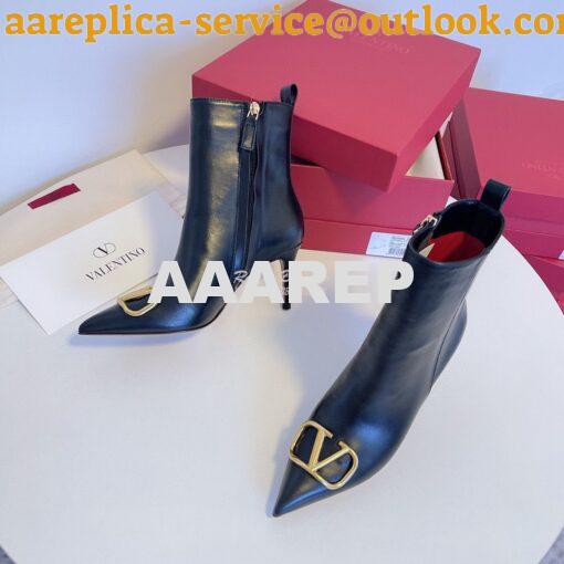 Replica Valentino VLogo 80 Leather Ankle Boots 5