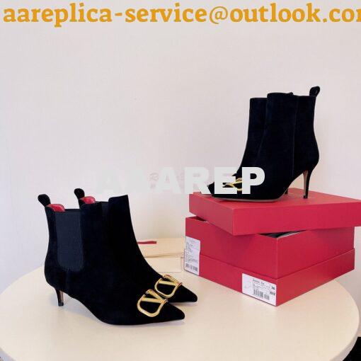 Replica Valentino VLogo 80 Leather Ankle Boots 13