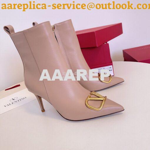 Replica Valentino VLogo 80 Leather Ankle Boots 20