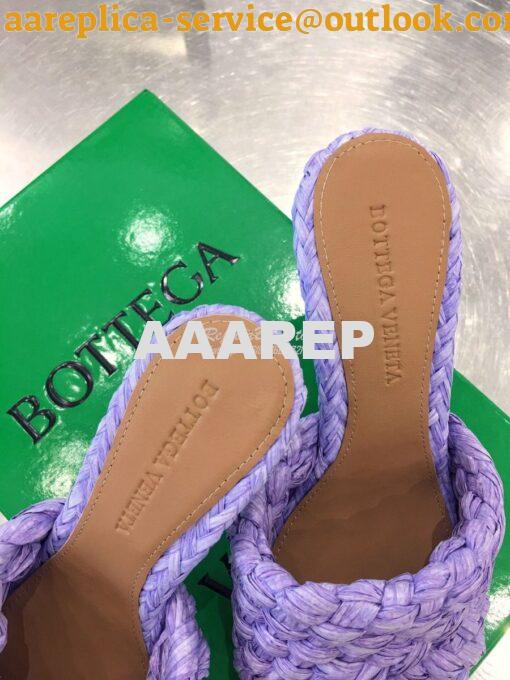 Replica Bottega Veneta BV Stretch Sandals with Intrecciato Raffia 6524 7