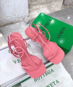 Replica Bottega Veneta BV By Line Stretch Sandals 630178 Coral 2