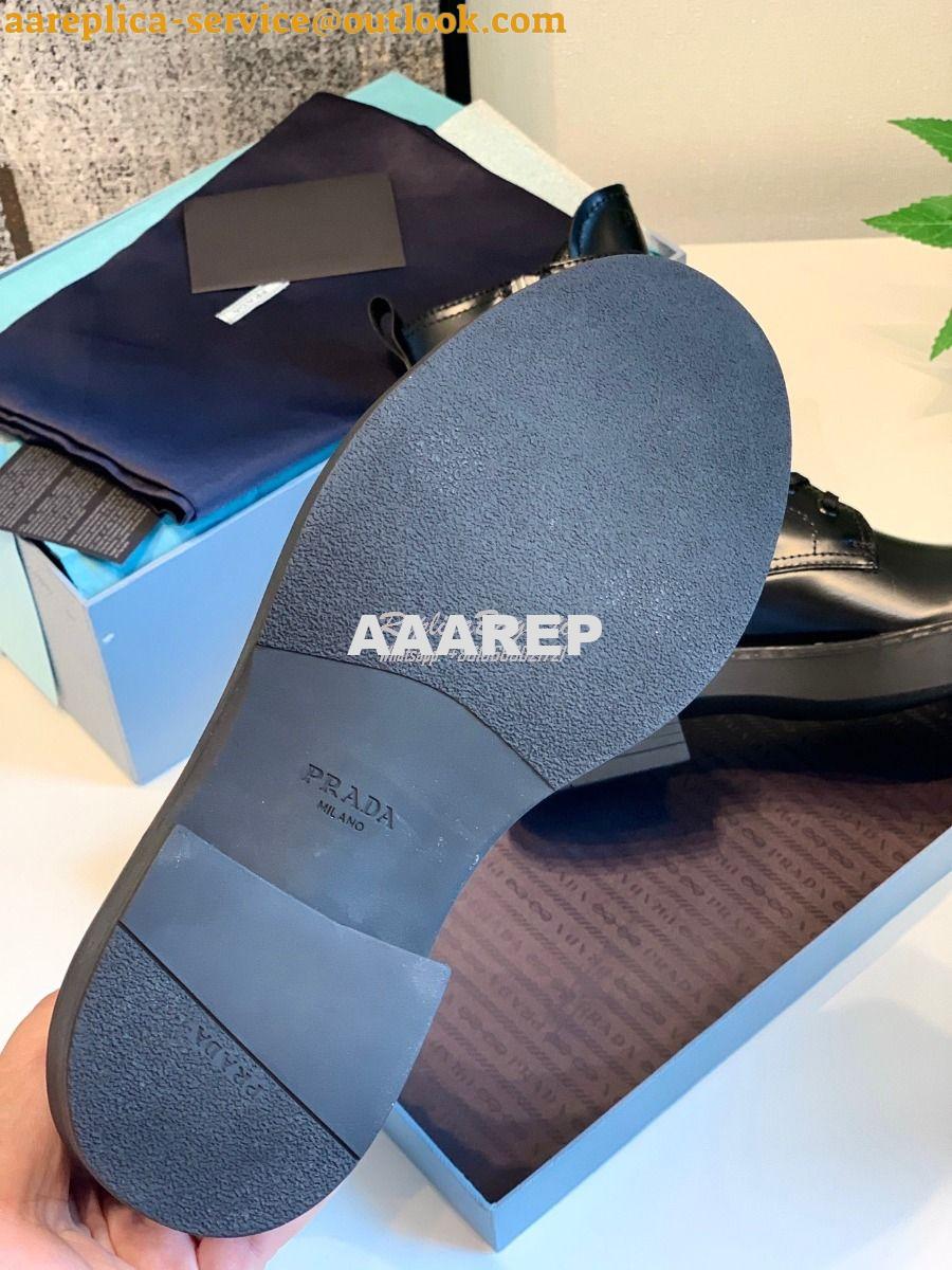 Replica Prada Brushed Leather Laced Booties 1T360M 9 Replica Prada Brushed Leather Laced Booties 1T360M 9