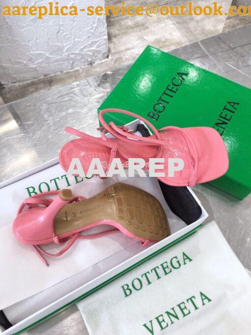Replica Bottega Veneta BV By Line Stretch Sandals 630178 Coral 9