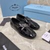 Replica Prada Patent Leather Loafers 1D262M Black