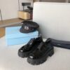 Replica Prada Monolith Patent Leather Laced Shoes 1E708L