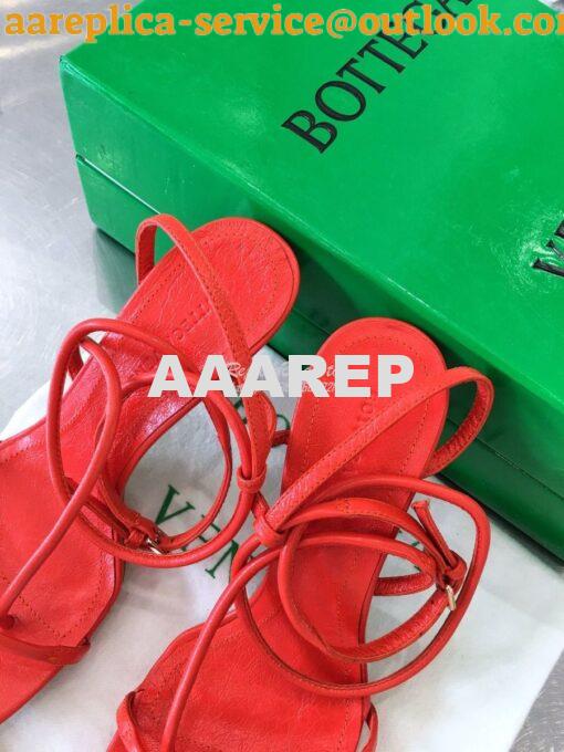 Replica Bottega Veneta BV By Line Stretch Sandals 630178 Orange 7