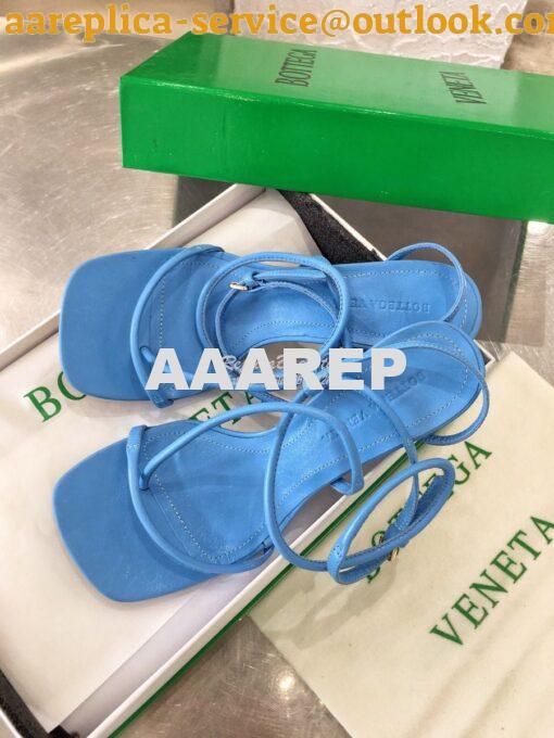 Replica Bottega Veneta BV By Line Stretch Sandals 630178 Blue 4