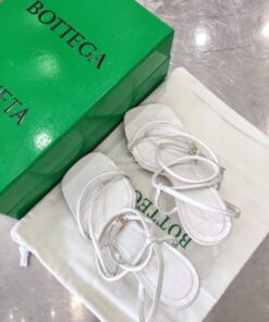 Replica Bottega Veneta BV By Line Stretch Sandals 630178 White 2
