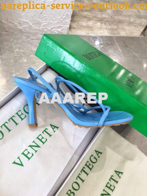Replica Bottega Veneta BV By Line Stretch Sandals 630178 Blue 8