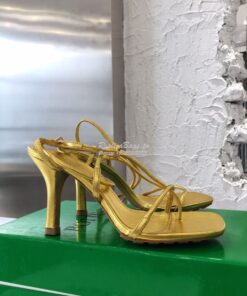 Replica Bottega Veneta BV By Line Stretch Sandals 630178 Metallic Gold