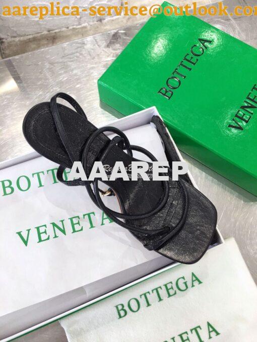 Replica Bottega Veneta BV By Line Stretch Sandals 630178 Black 8