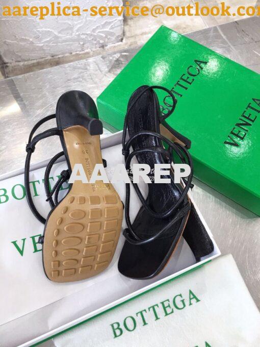 Replica Bottega Veneta BV By Line Stretch Sandals 630178 Black 9