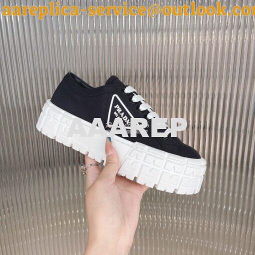 Replica Prada Nylon Gabardine Sneakers 1E260M Black