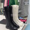 Replica Prada Brushed Leather And Nylon Boots 2UE011 Beige 11