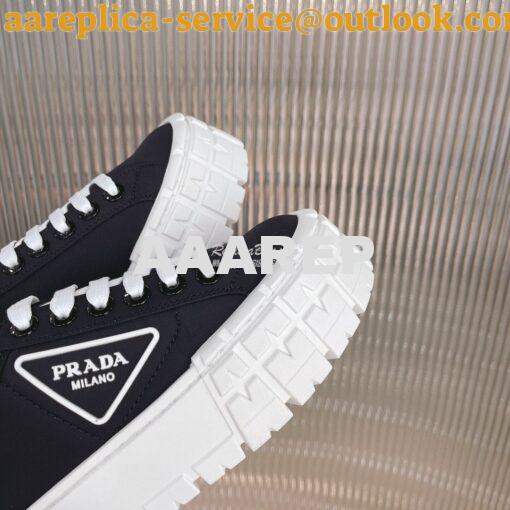 Replica Prada Nylon Gabardine Sneakers 1E260M Black 6