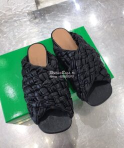 Replica Bottega Veneta BV Board Sandals 631935 Black