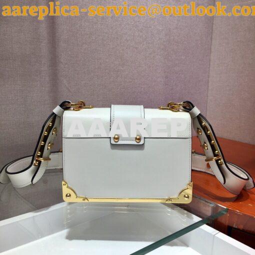 Replica Prada Cahier Leather Bag 1BD045 Tone White 4