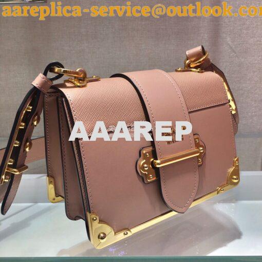 Replica Prada Cahier Leather Bag 1BD045 Tone Pink 4
