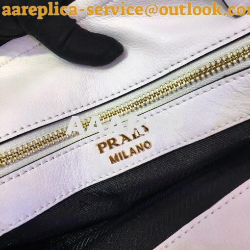 Replica Prada 20s Etiquette Leather Tote Bag 1bg122 White 7