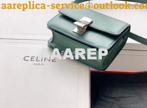 Replica Celine Classic Box Bag in Smooth Calfskin Celadon 2