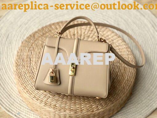 Replica Celine 16 Bag In Satinated Calfskin 187373 2 Sizes Beige 10