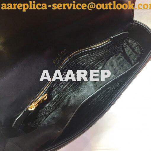 Replica Prada Diagramme Medium Leather Bag 1BD108 Black 8