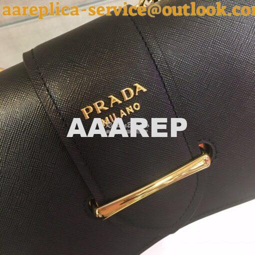 Replica Prada Sidonie Saffiano Leather bag 1BD219 Black 4