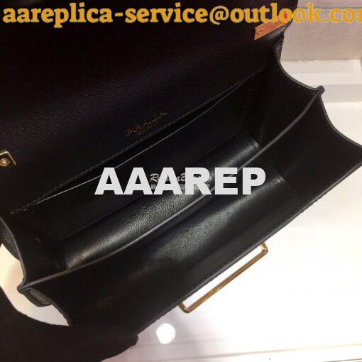 Replica Prada Sidonie Saffiano Leather bag 1BD219 Black 6