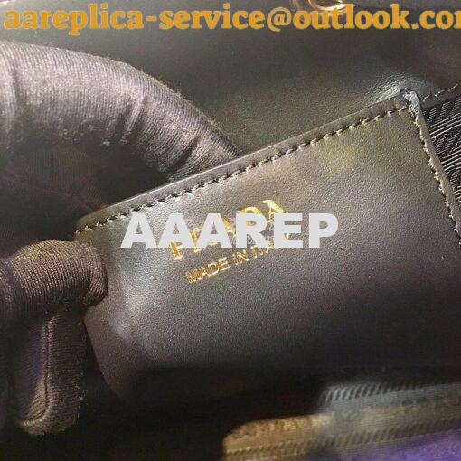 Replica Prada Saffiano Leather Bucket Bag 1BE032 Black 8