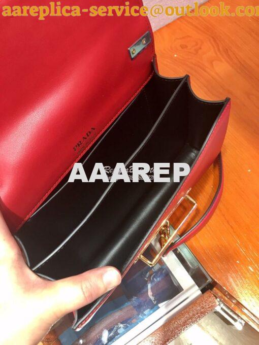 Replica Prada Sidonie Leather Shoulder Bag 1BD184 Red 5