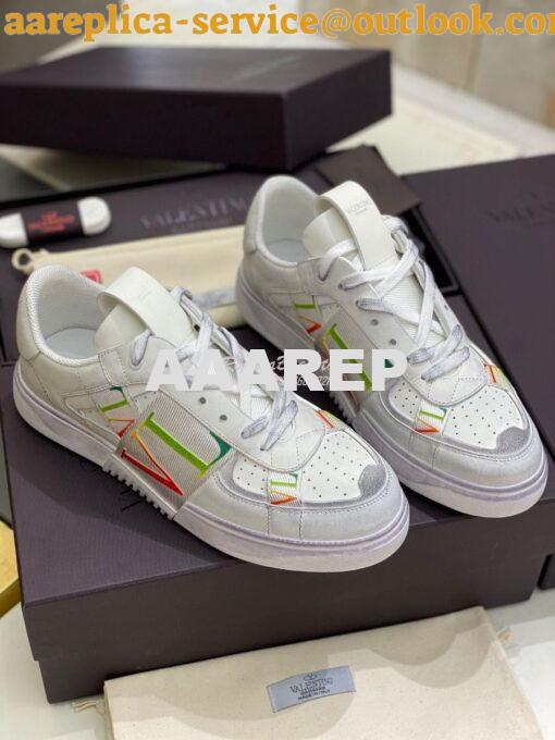Replica Valentino Low-Top Calfskin VL7N Sneaker With Bands Vintage “Wo 3