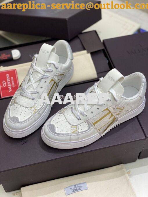 Replica Valentino Low-Top Calfskin VL7N Sneaker With Bands Vintage “Wo 2