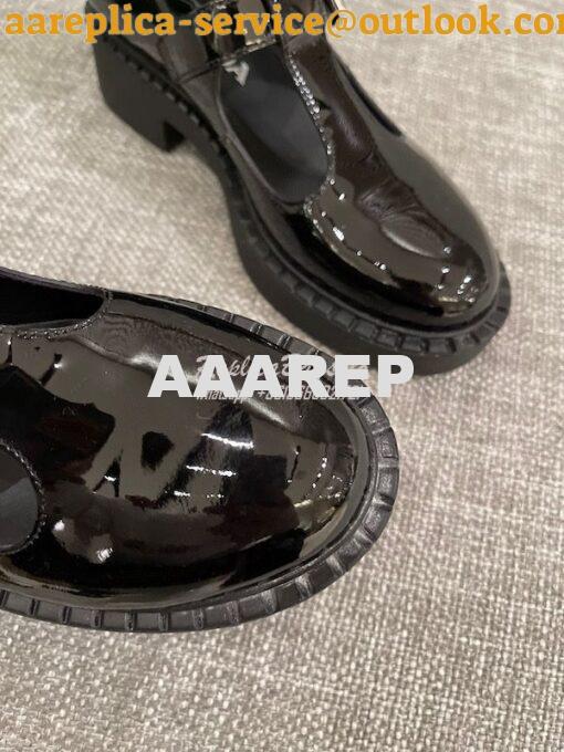 Replica Prada Patent-leather Mary Jane T-strap Shoes 1E834M 4