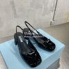 Replica Prada Brushed-leather Mary Jane T-strap Shoes 1E834M 16