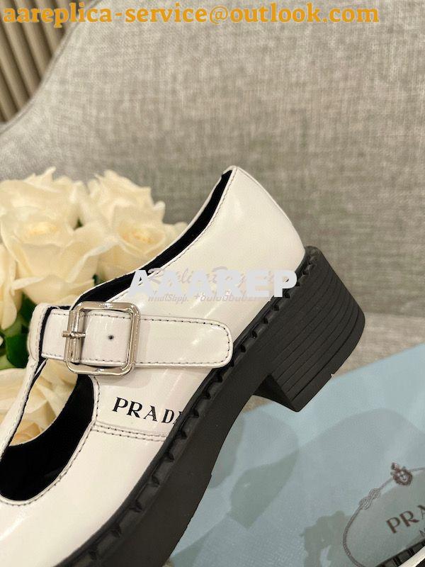 Replica Prada Brushed-leather Mary Jane T-strap Shoes 1E834M 13 Replica Prada Brushed-leather Mary Jane T-strap Shoes 1E834M 13