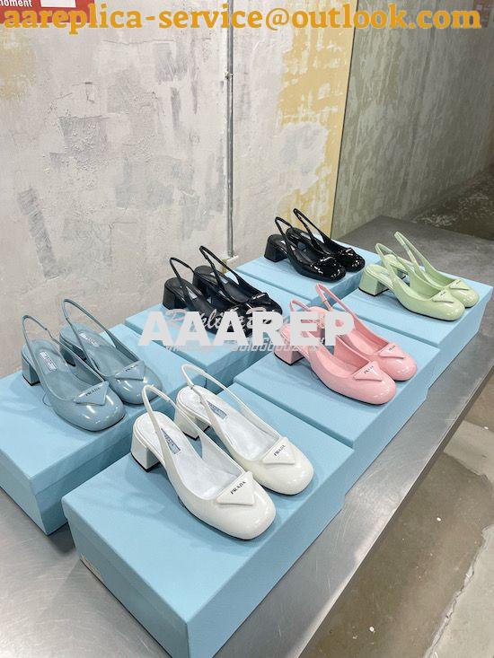 Replica Prada Brushed Leather Slingback Pumps 1I767 Replica Prada Brushed Leather Slingback Pumps 1I767