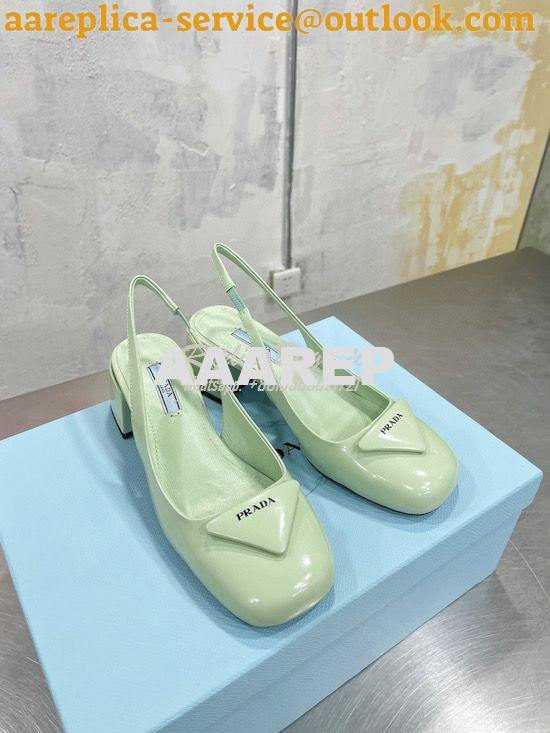 Replica Prada Brushed Leather Slingback Pumps 1I767 15 Replica Prada Brushed Leather Slingback Pumps 1I767 15