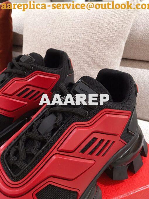 Replica Prada Cloudbust Thunder Sneakers Men Female 1E819L Red 7