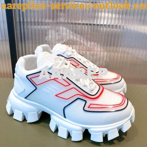 Replica Prada Cloudbust Thunder Sneakers Men Female 2EG293 White 4
