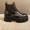 Replica Prada Brushed Rois Leather And Nylon Boots 1T255M White 11