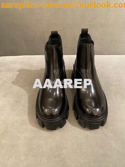 Replica Prada Monolith Brushed Leather Booties 1T725L 2