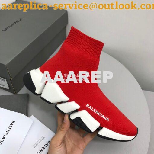 Replica Balenciaga Speed 2.0 Sneaker 617196 Red 4