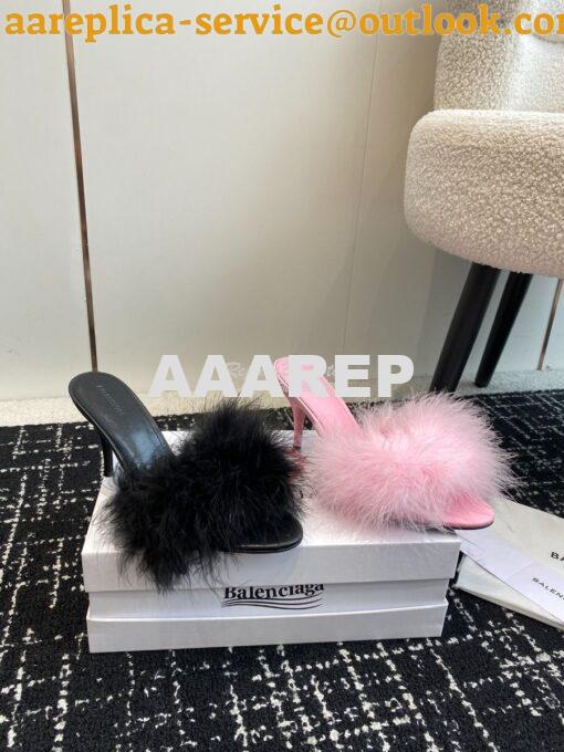 Replica Balenciaga Boudoir 70mm Sandal In Pink Feathers 787447 3