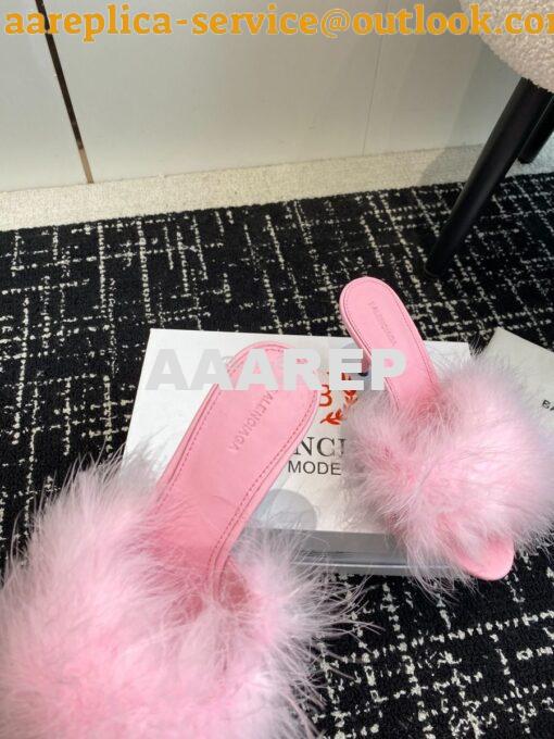 Replica Balenciaga Boudoir 70mm Sandal In Pink Feathers 787447 4