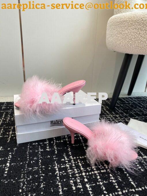 Replica Balenciaga Boudoir 70mm Sandal In Pink Feathers 787447 5