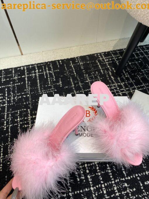 Replica Balenciaga Boudoir 70mm Sandal In Pink Feathers 787447 7
