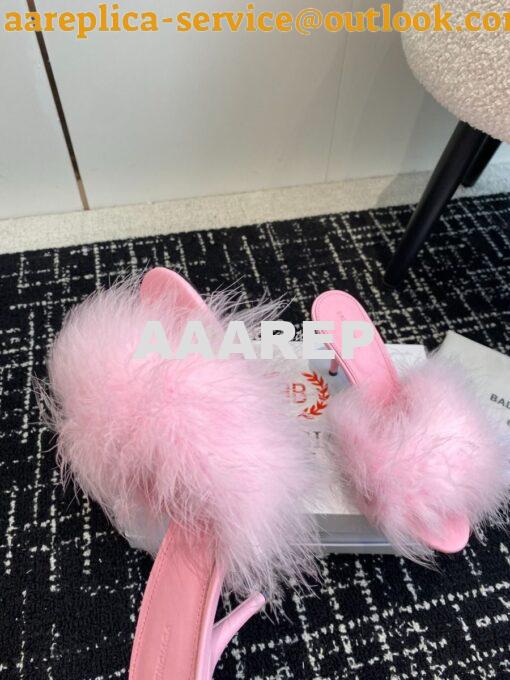 Replica Balenciaga Boudoir 70mm Sandal In Pink Feathers 787447 10