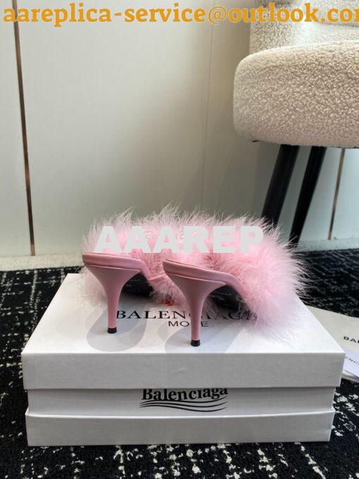 Replica Balenciaga Boudoir 70mm Sandal In Pink Feathers 787447 11