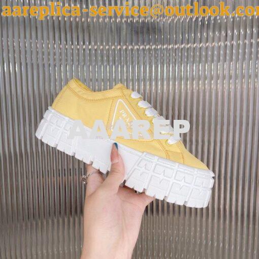 Replica Prada Nylon Gabardine Sneakers 1E260M Yellow